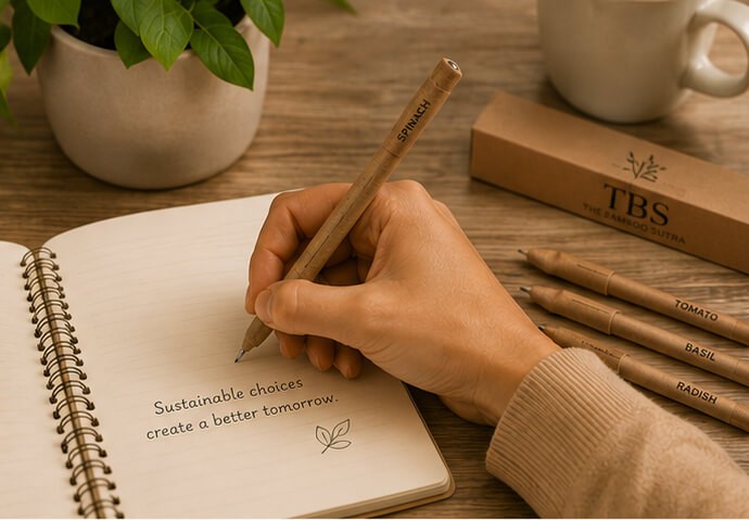 Kraft Paper Pen With Seed