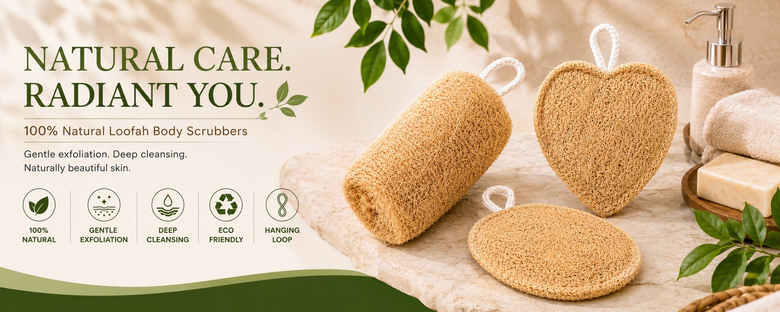 Cylindrical Loofah alternative view