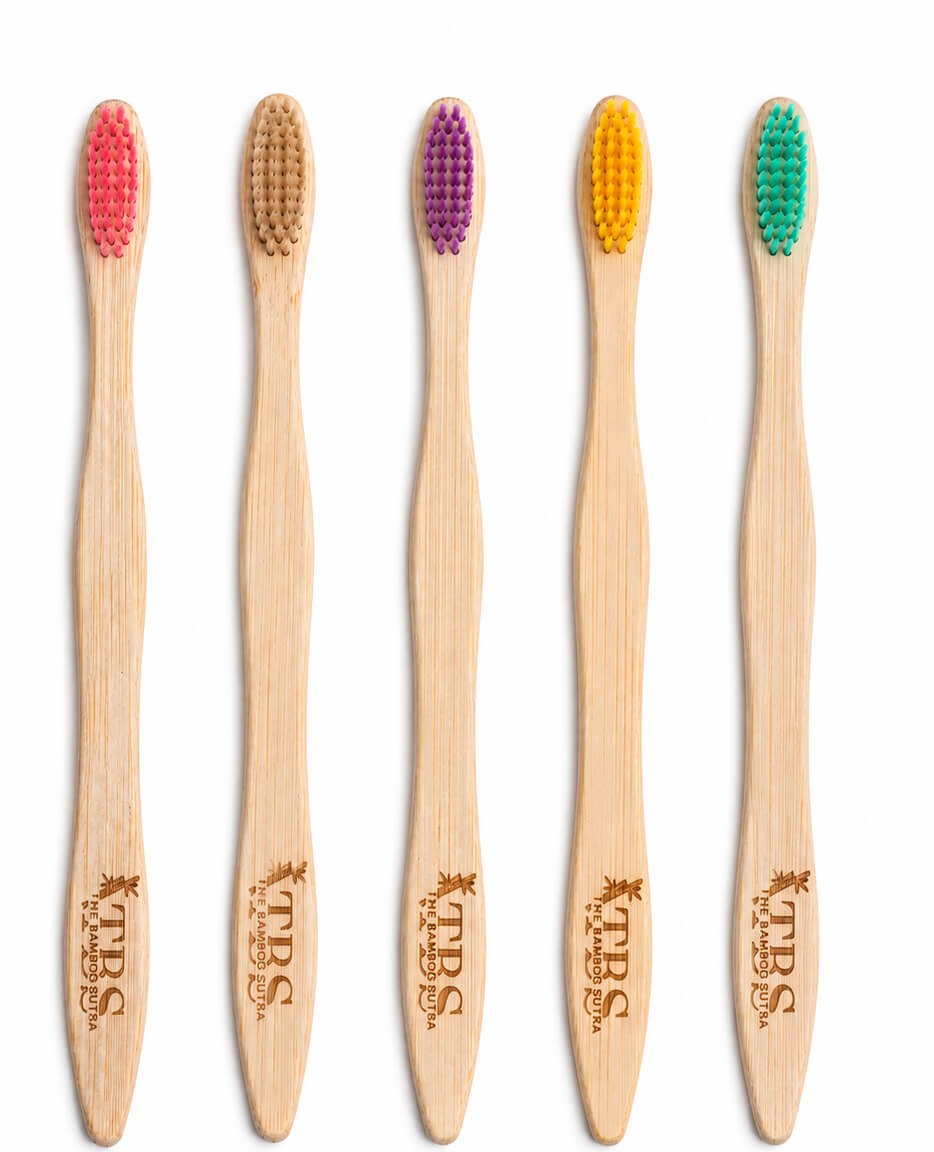 S Curve Fiber Color Bristles Pink Toothbrush alternative view