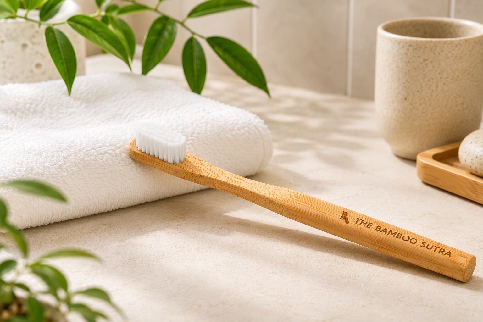 Nano Bristles White Round Handle Toothbrush alternative view