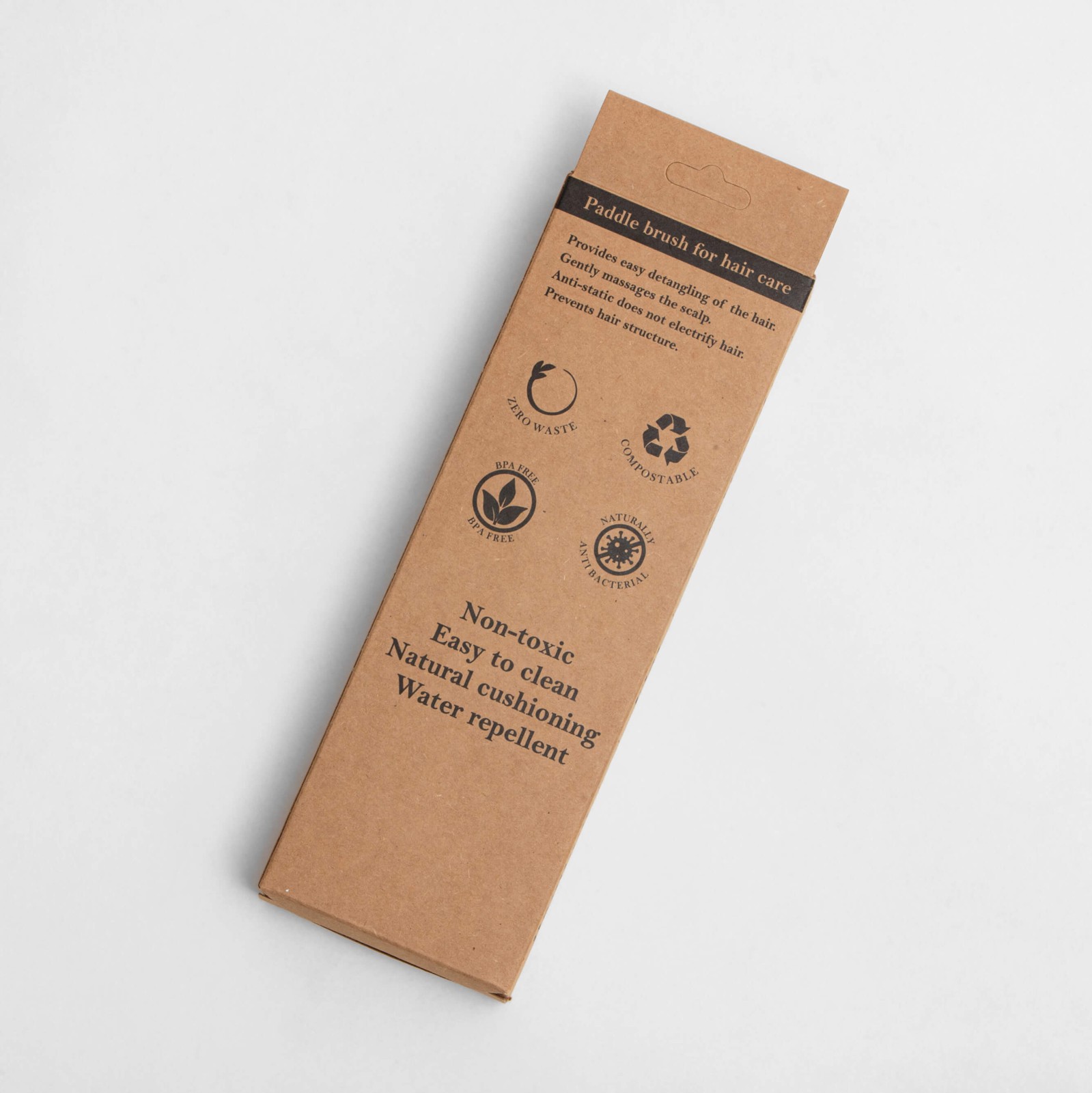 Bamboo Tips Stripped Hair Brush Bamboo Wood alternative view