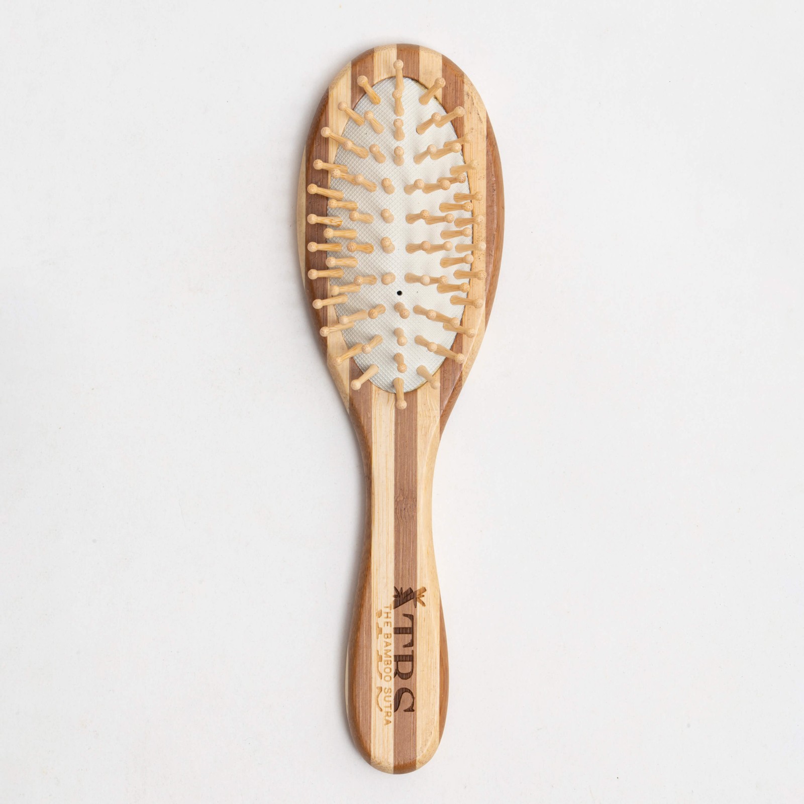 Bamboo Tips Oval Stripped Hair Brush alternative view