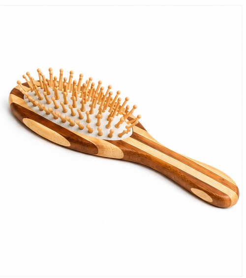 Bamboo Tips Oval Stripped Hair Brush alternative view